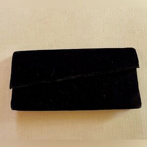 Vintage black velvet clutch